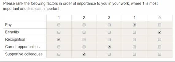 Grid Survey Question 